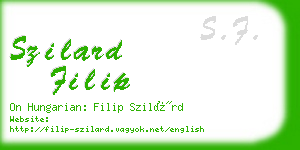 szilard filip business card